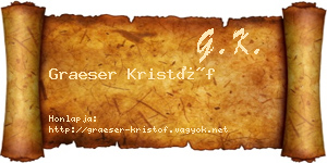 Graeser Kristóf névjegykártya
